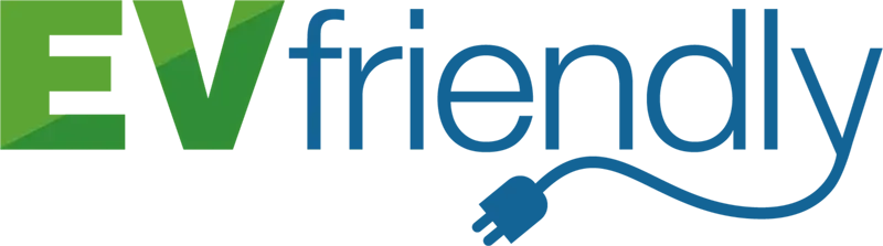 EVfriendly green and blue logo on transparent background