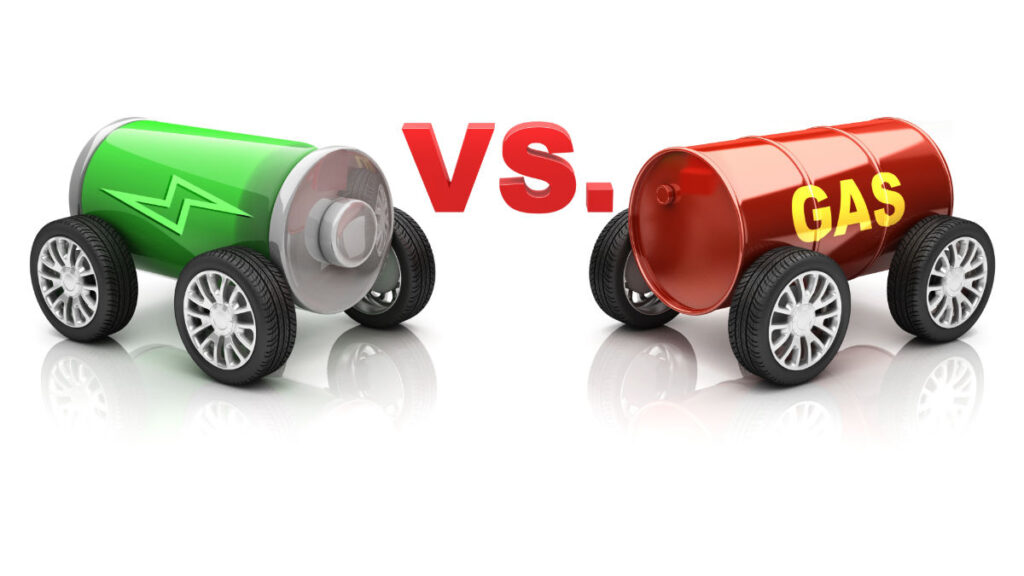 Electric vehicle versus gas-powered vehicle